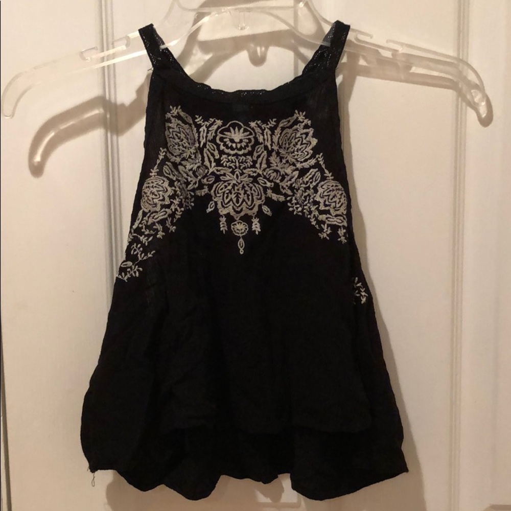 Embroidered crop top